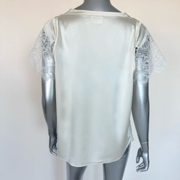 Brunello Cucinelli silk women top with laces size L Authentic - Picture 4 of 8